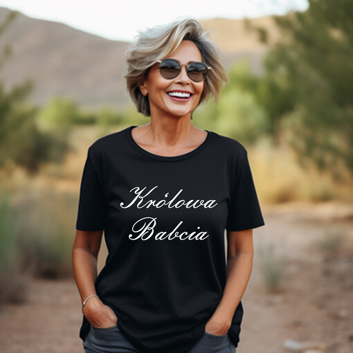 Prezenty dla Babci prezent dla babci czarna koszulka z nadrukiem, koszulka z napisami dla babci, pomysł na prezent dla babci, prezenty z okazji dnia babci, koszulki dla babci