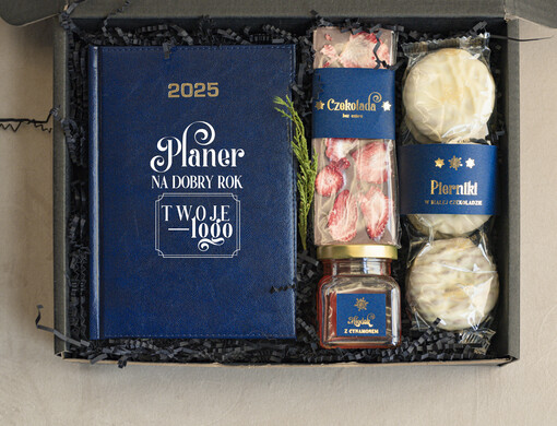 kalendarze  Prezenty świąteczne dla klientów zestaw z kalendarzem, Upominek biznesowy terminarz z Logo firmy , Prezent firmowy dla Klientów box kosz prezentowy