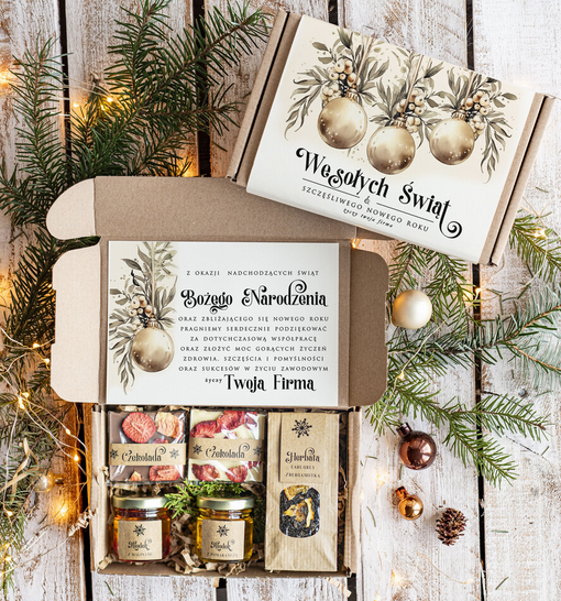 skomponuj własny zestaw prezentowy Prezent od firmy na święta
