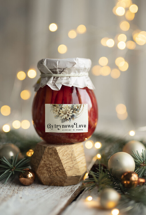 MIODY KONFITURY SOKI Drobne prezenty świąteczne dla klientów biznesowych, Cytryny w syropie prezent biznesowy z logo