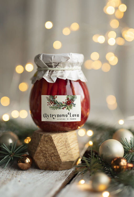 MIODY KONFITURY SOKI Drobne prezenty świąteczne dla klientów biznesowych, Cytryny w syropie prezent biznesowy z logo