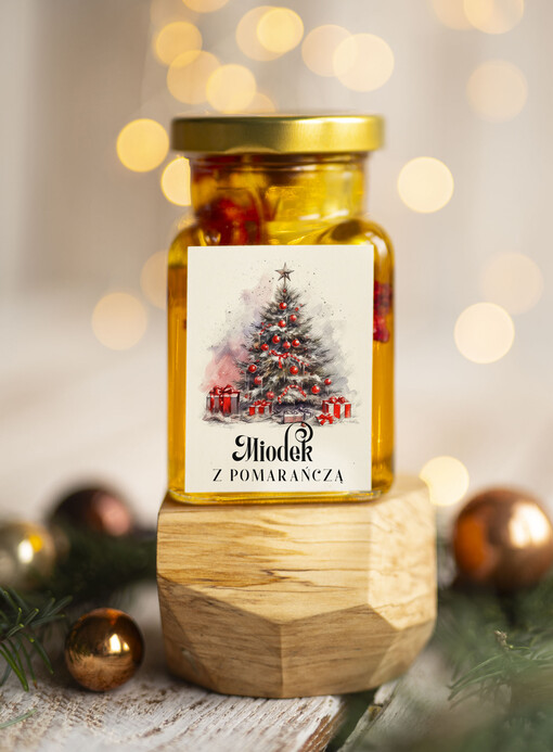 MIODY KONFITURY SOKI Drobne prezenty świąteczne dla klientów biznesowych, prezenty dla firm z miodem, prezent biznesowy, upominki dla pracowników od firmy miód z pomarańczą