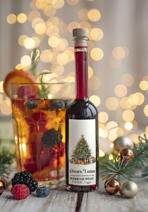 MIODY KONFITURY SOKI Upominki firmowe na Boże Narodzenie sok malinowy, drobne upominki na święta dla pracowników