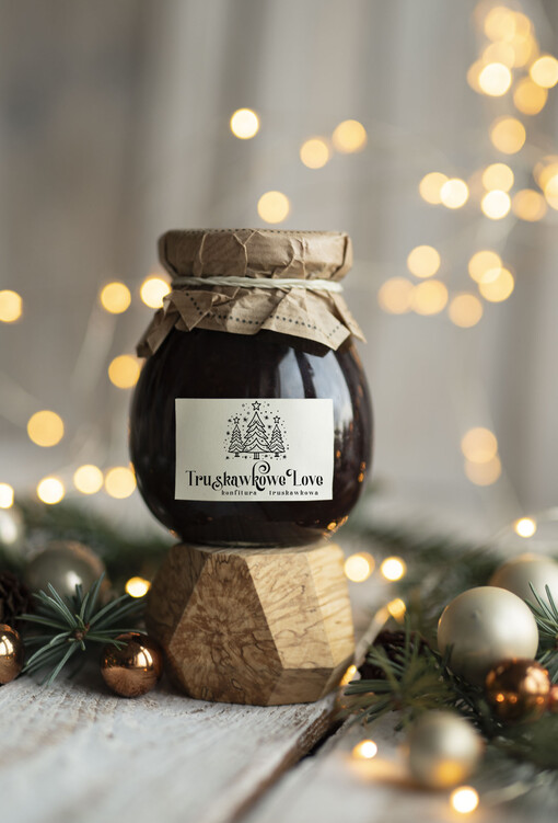 MIODY KONFITURY SOKI Drobne prezenty świąteczne dla klientów biznesowych, Konfitura truskawkowa prezent biznesowy z logo