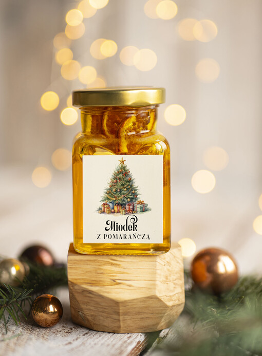 MIODY KONFITURY SOKI Drobne prezenty świąteczne dla klientów biznesowych, prezenty dla firm z miodem, prezent biznesowy, upominki dla pracowników od firmy miód z pomarańczą