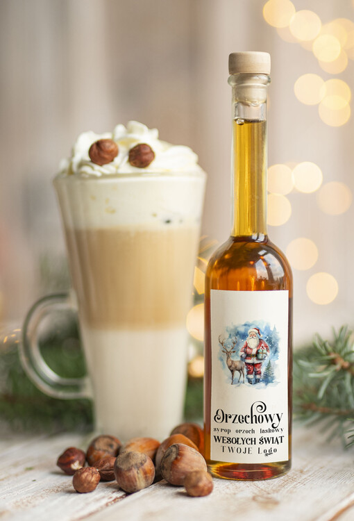 MIODY KONFITURY SOKI Syrop do kawy Orzech Laskowy biznesowe Upominki firmowe, drobne  upominki na święta dla pracowników