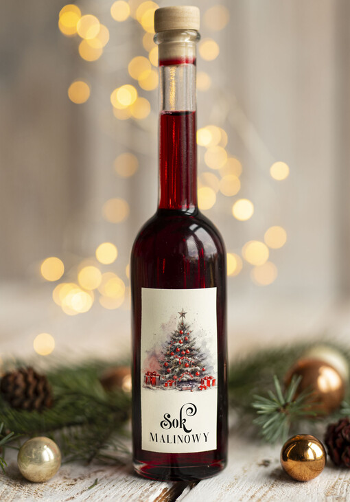 MIODY KONFITURY SOKI Upominki firmowe na Boże Narodzenie sok malinowy, drobne upominki na święta dla pracowników