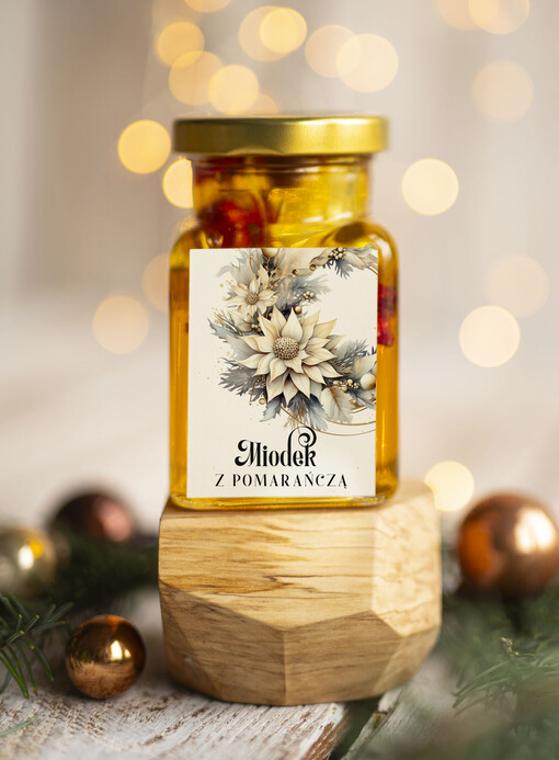 MIODY KONFITURY SOKI Drobne prezenty świąteczne dla klientów biznesowych, prezenty dla firm z miodem, prezent biznesowy, upominki dla pracowników od firmy miód z pomarańczą