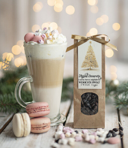 HERBATA KAWA Drobne prezenty dla firm na boże narodzenie kawa ameretto, drobne upominki na święta dla pracowników, świąteczna kawa dla pracowników i kontrahentów