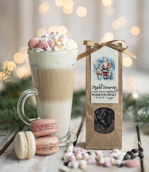 HERBATA KAWA Drobne prezenty dla firm na boże narodzenie kawa ameretto, drobne upominki na święta dla pracowników, świąteczna kawa dla pracowników i kontrahentów