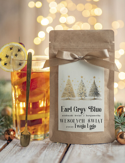 HERBATA KAWA herbata swiateczna prezent, Upominki firmowe na Boże Narodzenie herbata Earl Grey, Herbata świąteczna drobne prezenty na święta dla pracowników, bożonarodzeniowy prezent herbata świateczna