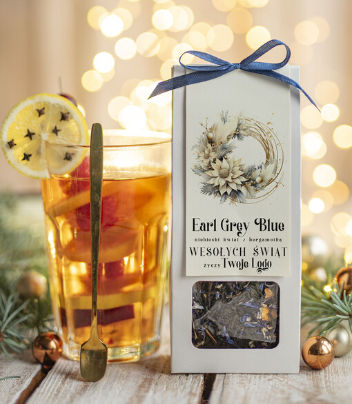HERBATA KAWA herbata swiateczna prezent, Upominki firmowe na Boże Narodzenie herbata Earl Grey, Herbata świąteczna drobne prezenty na święta dla pracowników, bożonarodzeniowy prezent herbata świateczna