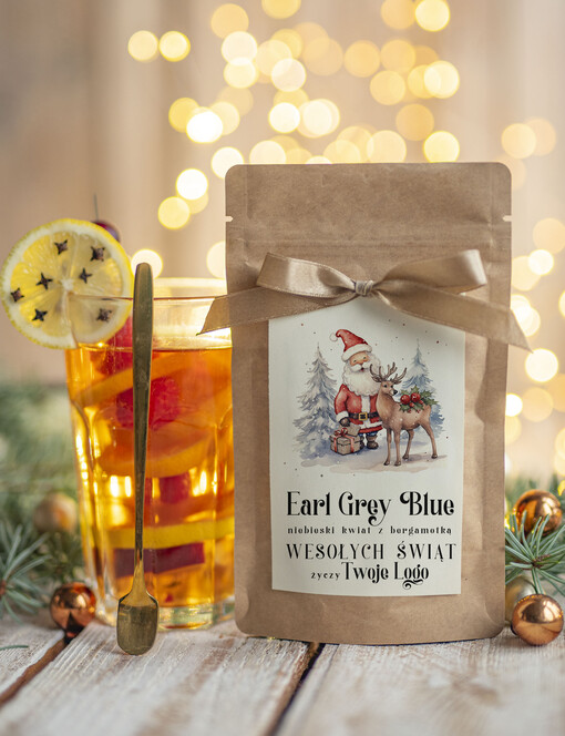 HERBATA KAWA herbata swiateczna prezent, Upominki firmowe na Boże Narodzenie herbata Earl Grey, Herbata świąteczna drobne prezenty na święta dla pracowników, bożonarodzeniowy prezent herbata świateczna