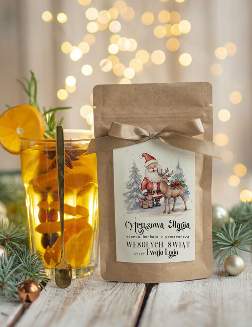 HERBATA KAWA herbata swiateczna prezent, Upominki firmowe na Boże Narodzenie herbata z pomarańczą, Herbata świąteczna drobne prezenty na święta dla pracowników, bożonarodzeniowy prezent herbata świateczna