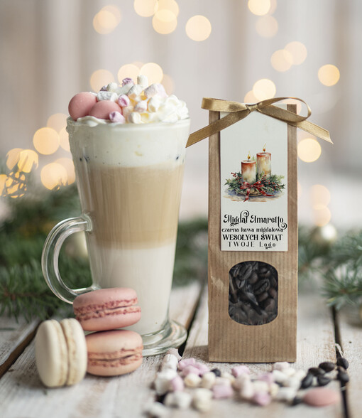 HERBATA KAWA Drobne prezenty dla firm na boże narodzenie kawa ameretto, drobne upominki na święta dla pracowników, świąteczna kawa dla pracowników i kontrahentów
