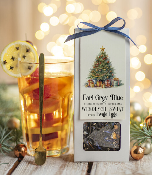 HERBATA KAWA herbata swiateczna prezent, Upominki firmowe na Boże Narodzenie herbata Earl Grey, Herbata świąteczna drobne prezenty na święta dla pracowników, bożonarodzeniowy prezent herbata świateczna