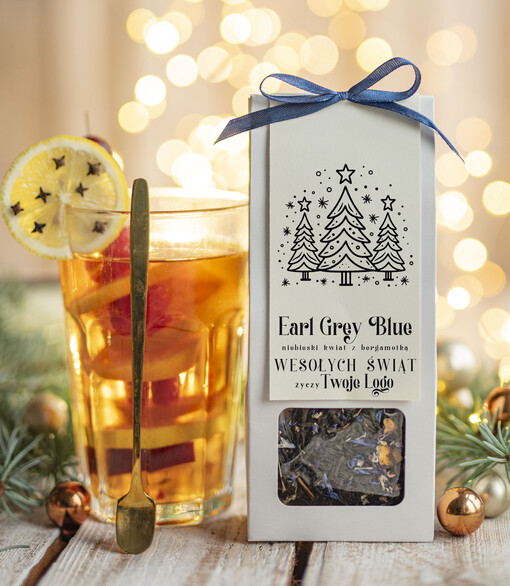 HERBATA KAWA herbata swiateczna prezent, Upominki firmowe na Boże Narodzenie herbata Earl Grey, Herbata świąteczna drobne prezenty na święta dla pracowników, bożonarodzeniowy prezent herbata świateczna