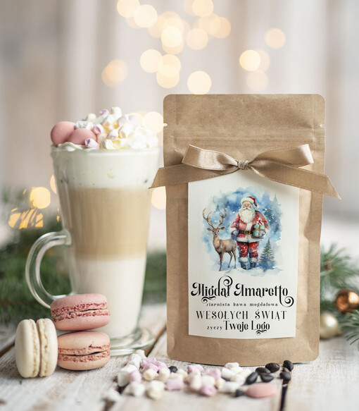 HERBATA KAWA Drobne prezenty dla firm na boże narodzenie kawa ameretto, drobne upominki na święta dla pracowników, świąteczna kawa dla pracowników i kontrahentów