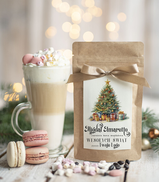 HERBATA KAWA Drobne prezenty dla firm na boże narodzenie kawa ameretto, drobne upominki na święta dla pracowników, świąteczna kawa dla pracowników i kontrahentów