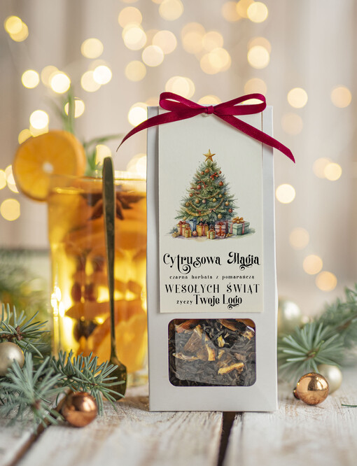 HERBATA KAWA herbata swiateczna prezent, Upominki firmowe na Boże Narodzenie  herbata z pomarańczą, Herbata świąteczna drobne prezenty na święta dla pracowników, bożonarodzeniowy prezent herbata świateczna