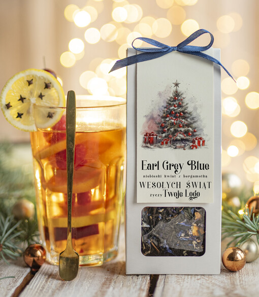 HERBATA KAWA herbata swiateczna prezent, Upominki firmowe na Boże Narodzenie herbata Earl Grey, Herbata świąteczna drobne prezenty na święta dla pracowników, bożonarodzeniowy prezent herbata świateczna