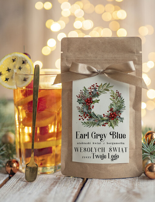 HERBATA KAWA herbata swiateczna prezent, Upominki firmowe na Boże Narodzenie herbata Earl Grey, Herbata świąteczna drobne prezenty na święta dla pracowników, bożonarodzeniowy prezent herbata świateczna