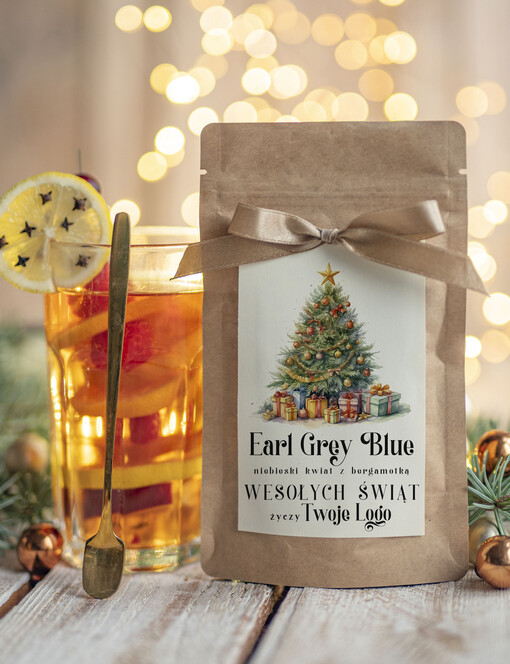 HERBATA KAWA herbata swiateczna prezent, Upominki firmowe na Boże Narodzenie herbata Earl Grey, Herbata świąteczna drobne prezenty na święta dla pracowników, bożonarodzeniowy prezent herbata świateczna