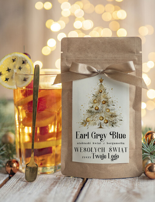 HERBATA KAWA herbata swiateczna prezent, Upominki firmowe na Boże Narodzenie herbata Earl Grey, Herbata świąteczna drobne prezenty na święta dla pracowników, bożonarodzeniowy prezent herbata świateczna