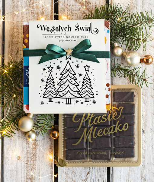 CZEKOLADA/ pralinki/ bomboniery czekoladki ptasie mleczko bombonierka na prezent świąteczny z logo, Drobne prezenty dla firm świąteczne czekoladki z życzeniami, Bombonierka świąteczna z życzeniami, drobne upominki na święta dla pracowników, świąteczne gadżety kontrahentów