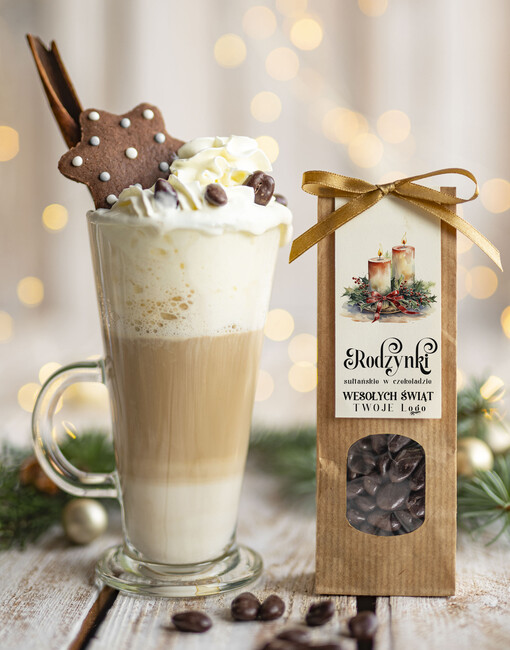 CHRUPKIE DODATKI rodzynki w czekoladzie drobne prezenty biznesowe dla firm, drobne słodycze upominki na święta dla pracowników, prezent bożonarodzeniowy dla pracowników i kontrahentów, drobne prezenty firmowe