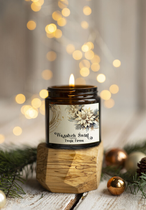 ŚWIECZKI drobne prezenty biznesowe dla firm, drobne upominki na święta dla pracowników, świąteczne gadżety dla pracowników i kontrahentów, drobne prezenty firmowe  Upominki firmowe na Boże Narodzenie Świeczka zapachowa 120 ml