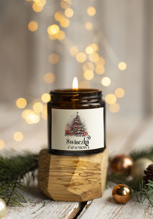 ŚWIECZKI drobne prezenty biznesowe dla firm, drobne upominki na święta dla pracowników, świąteczne gadżety dla pracowników i kontrahentów, drobne prezenty firmowe  Upominki firmowe na Boże Narodzenie Świeczka zapachowa 120 ml