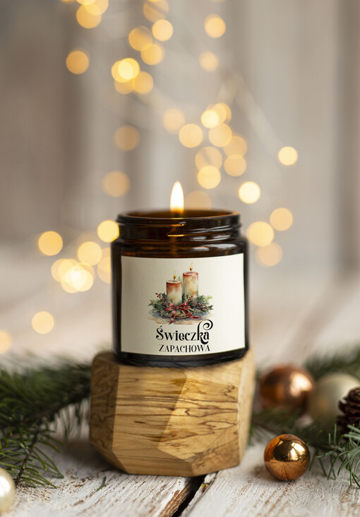 ŚWIECZKI drobne prezenty biznesowe dla firm, drobne upominki na święta dla pracowników, świąteczne gadżety dla pracowników i kontrahentów, drobne prezenty firmowe  Upominki firmowe na Boże Narodzenie Świeczka zapachowa 120 ml