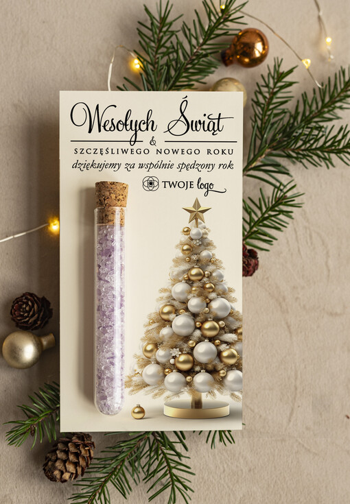 Sole do kąpieli Prezenty dla klientek na święta Sole do kąpieli, drobne Upominki dla klientów salonu fryzjerskiego bożonarodzeniowy gadzet od stylistki rzes