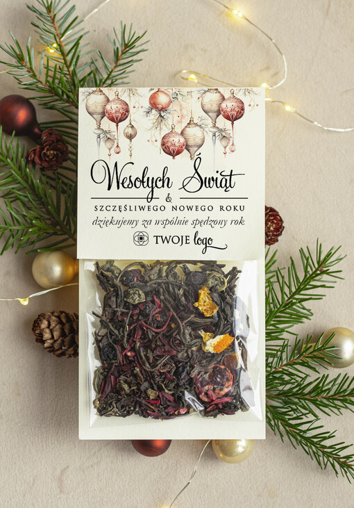 drobne prezenty słodkości miody ciasteczka świąteczna herbata podziękowania dla klientki salonu kosmetycznego, prezent od fryzjerki dla klientek, upominek  bożonarodzeniowy gadzet od stylistki rzes