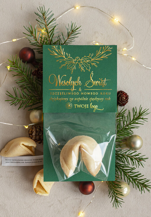 drobne prezenty słodkości miody ciasteczka ciasteczko z wróżbą podziękowania dla klientki salonu kosmetycznego, prezent od fryzjerki dla klientek, upominek  bożonarodzeniowy gadzet od stylistki rzes