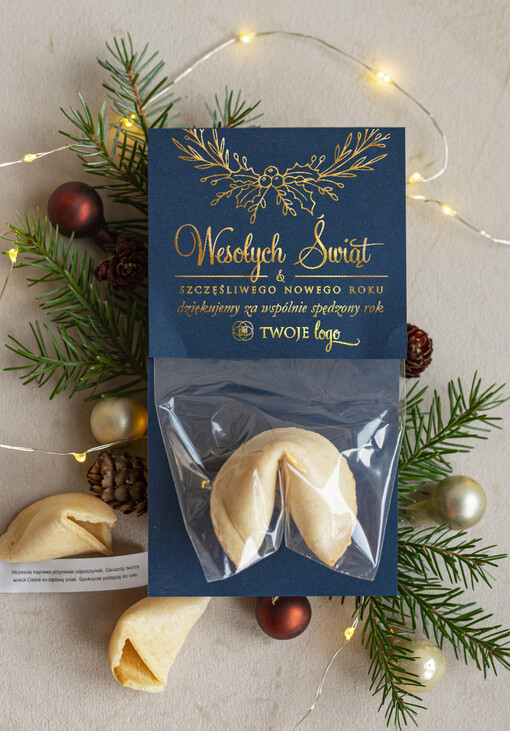 drobne prezenty słodkości miody ciasteczka ciasteczko z wróżbą podziękowania dla klientki salonu kosmetycznego, prezent od fryzjerki dla klientek, upominek  bożonarodzeniowy gadzet od stylistki rzes