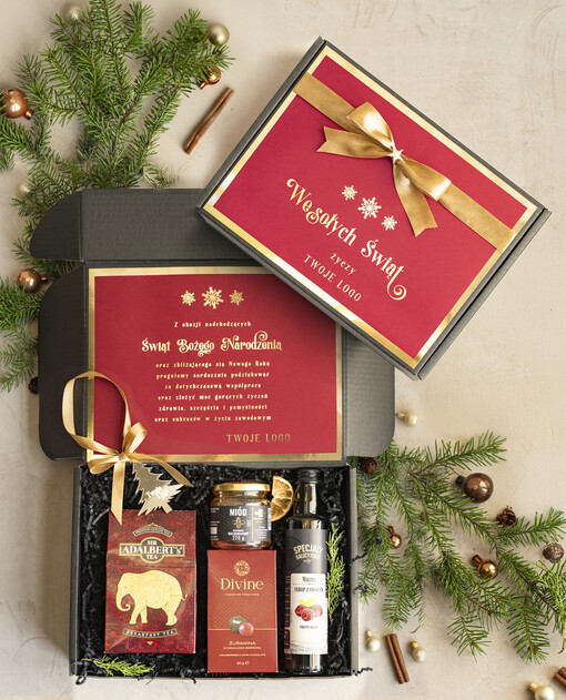 Premium selection kosze prezentowe dla firm, prezenty biznesowe dla firm z kawą i herbatą, upominki na święta dla pracowników, świąteczne gadżety dla pracowników i kontrahentów, prezenty firmowe premium,