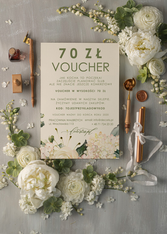 Bony Podarunkowe  bony     bon podarunkowy idealny na prezent voucher o wartości 70 zł  70/voucher/z