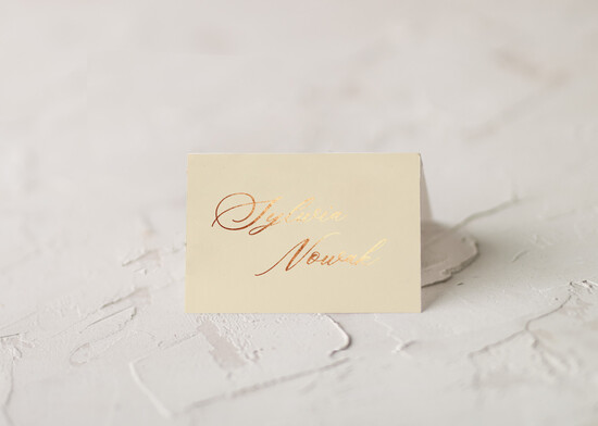 Winietki glamour minimalistyczne ręcznie robione winietki złote iealne na wesele w stylu glamour 4/gold/w