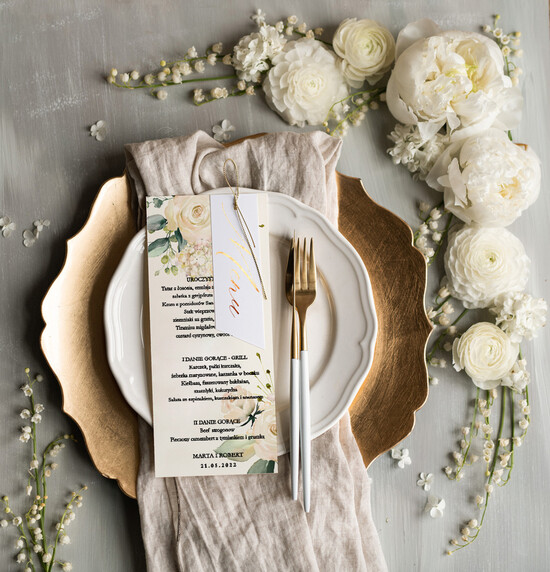 Menu glamour menu weselne na stół karta dań weselnych, glamour złote litery wasza treść 1/obgra/m