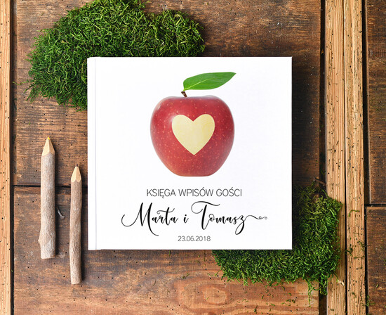 Księgi wpisów gości sweetheart album ślubny personalizowany i księga gości weselnych w jednym śmieszne wasze imiona i data na okladce 09/sw/kwg