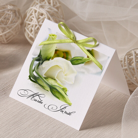 Winietki flower power ręcznie robione winietki ślubne wizytówki dla gości weselnych eleganckie wzory kwiaty 15/fpn/w