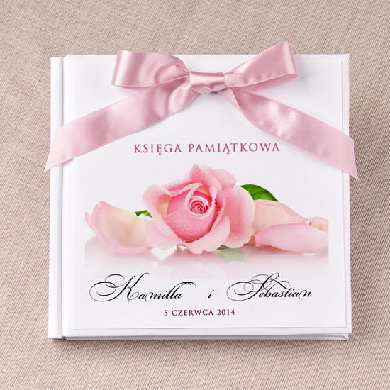 Księgi wpisów gości flower power księga do wpisywania życzeń przez gości weselnych, dopasowane do bukiety slubnego kwiaty i imiona na okladce 03/fpn/kwg