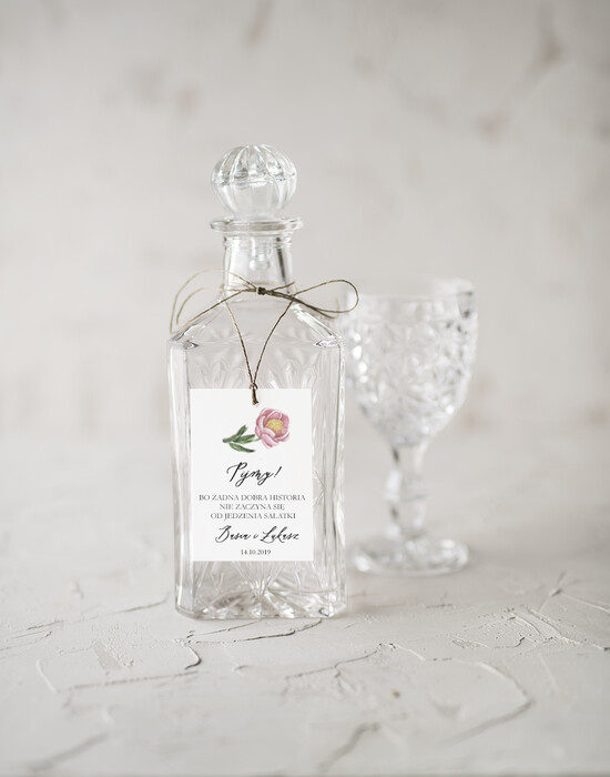 Zawieszki na butelki rustykalne zawieszki na wódkę weselną, rustyklane dużo treści do wyboru 05/NWK/zw