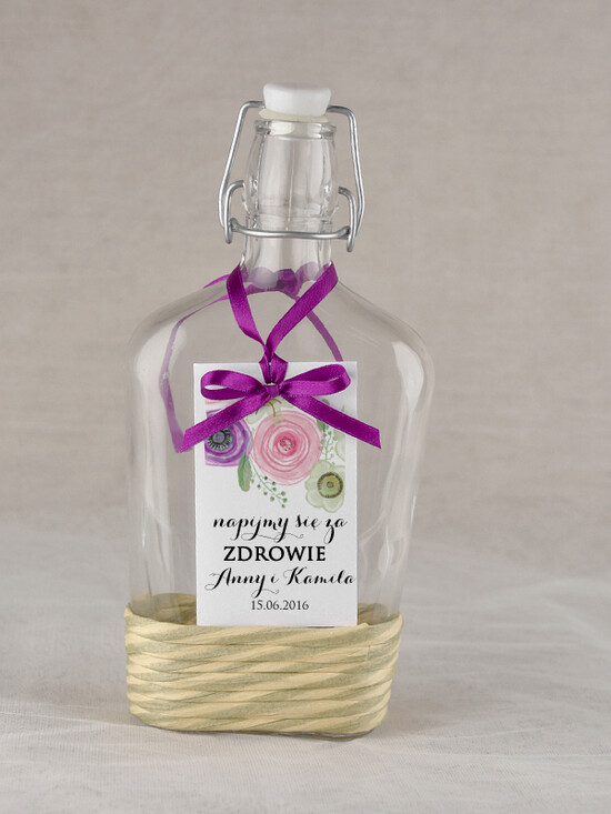 Zawieszki na butelki rustykalne zawieszki na nalewki weselne, idealne na wesele w stodole 28/rstPOz/zw