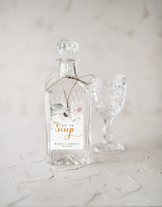 Zawieszki na butelki rustykalne zawieszki na wódkę weselną, ekologiczne i rustykalne 4/CB/w