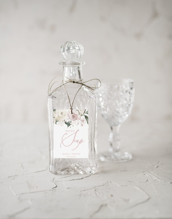 Zawieszki na butelki rustykalne zawieszki ślubne na butelki, rustykalne śmieszne treści 51/CBw/zw