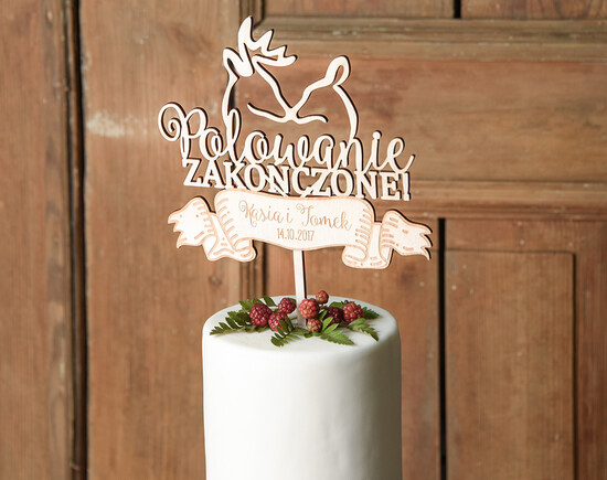 Figurki na tort / cake topper statuetki drewniane statuetki na tort weselny    05/rsstn/ST