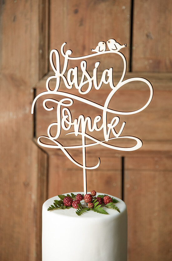 Figurki na tort / cake topper statuetki drewniane dekoracje tortu    09/rsstn/ST